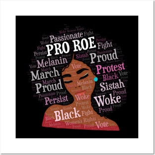 African American Woman Pro Roe Afro Posters and Art